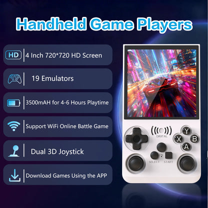 GAMINJA Retro Handheld Video Game Console WiFi 0‑lag Global Online Battle Download Games Via Official APP Retro Video Game Player Gift