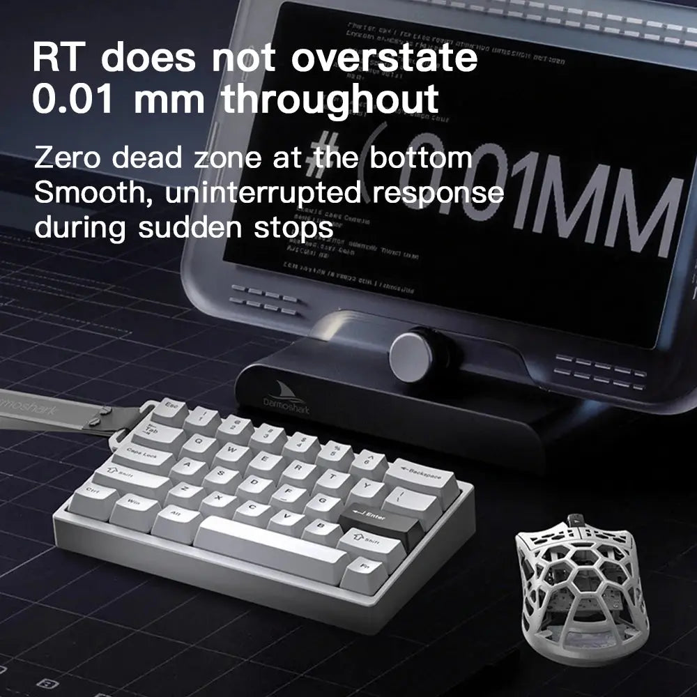 Darmoshark KT35 Mechanical Gaming Keyboard Aluminum Alloy One-Handed Keypad Magnetic Axis Wired Hot Swap Keyboard Macro Driver Deals 4 U  Streaming Equipment Deals 4 U