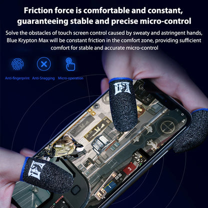1Pair Finger Glove Fingertips Cot Sweatproof Gaming Finger Sleeves Breathable Game Controller Finger Sleeve for PUBG Mobile Game