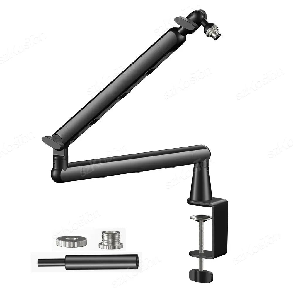 Professional Studio Low Profile Mic Arm with Extended Riser Cable Management Adjustable Microphone Stand for SM7B MV7 AM8 K688 Deals 4 U  Streaming Equipment Deals 4 U