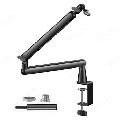 Professional Studio Low Profile Mic Arm with Extended Riser Cable Management Adjustable Microphone Stand for SM7B MV7 AM8 K688 Deals 4 U  Streaming Equipment Deals 4 U
