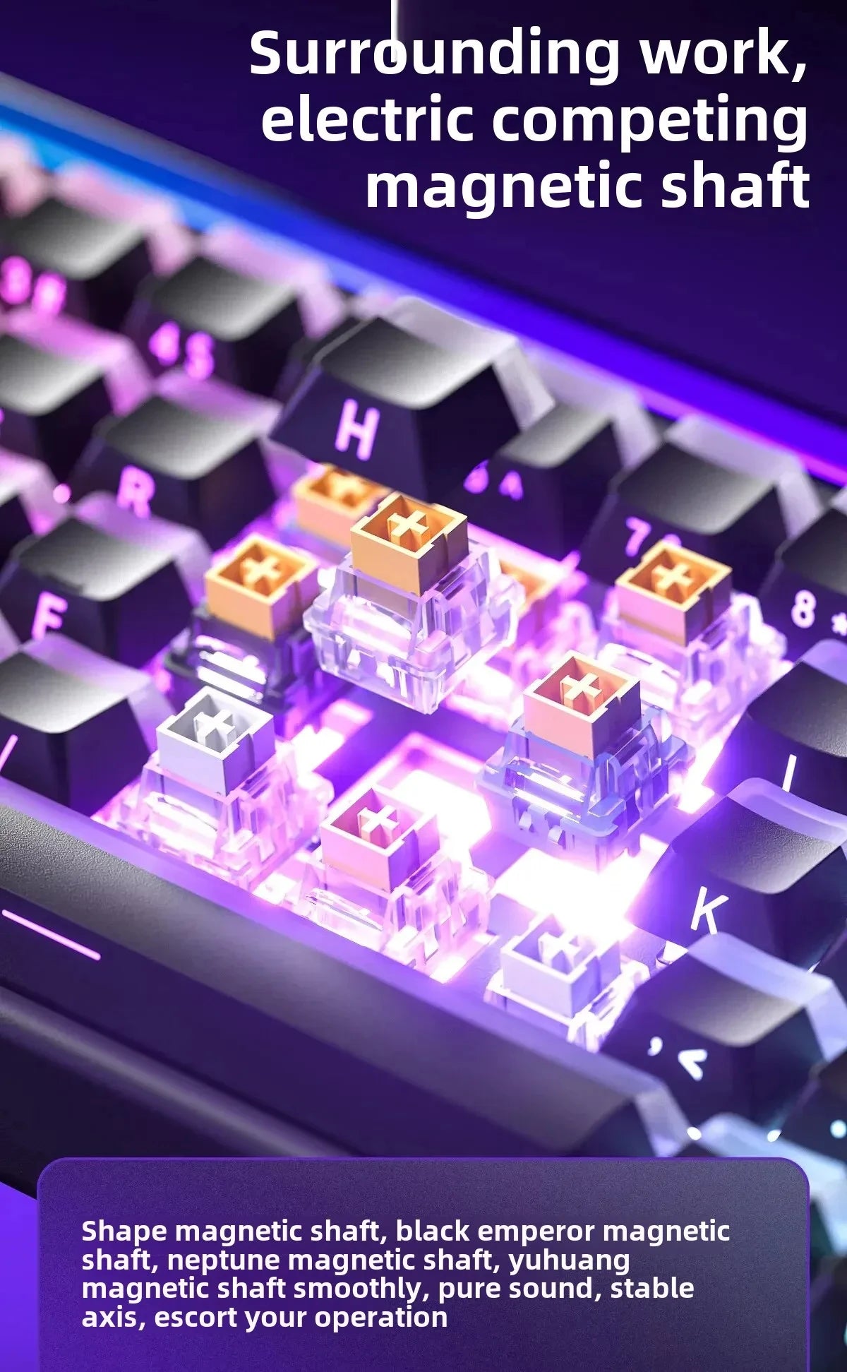 AULA HERO 68HE Magnetic Switch Gaming Keyboard RT0.01 E-sports Customize RGB Wired Mechanical Keyboard Ergonomics Accessories