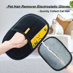 Pet Hair Remover Gloves Electrostatic for Cats Dogs, Reusable Washable Grooming Glove with 2-in-1 Lint Roller Brush - Safe Non-T Deals 4 U   Deals 4 U