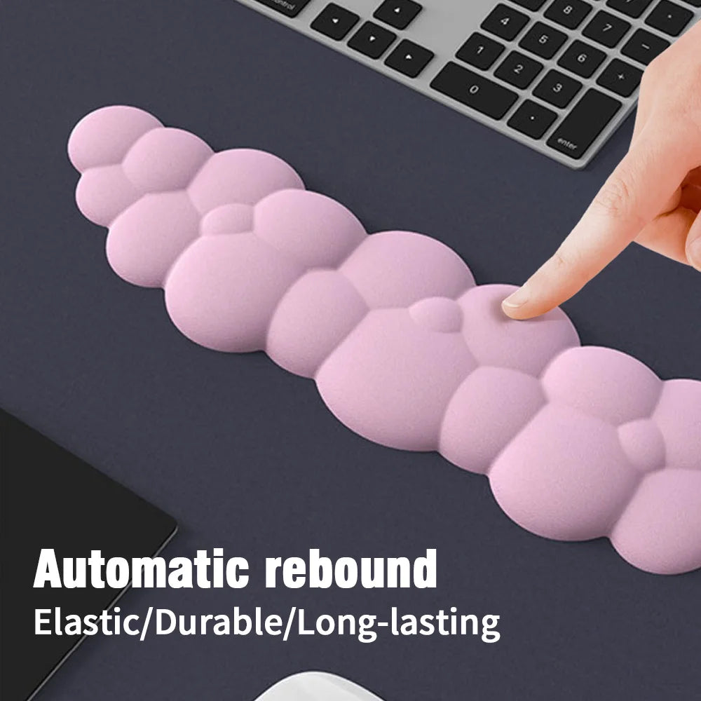 Keyboard Cloud Wrist Rest Pad Anti-Slip Desk Mat Memory Foam Palm Rest Ergonomic Mouse Pad Typing Wrist Rest for Office