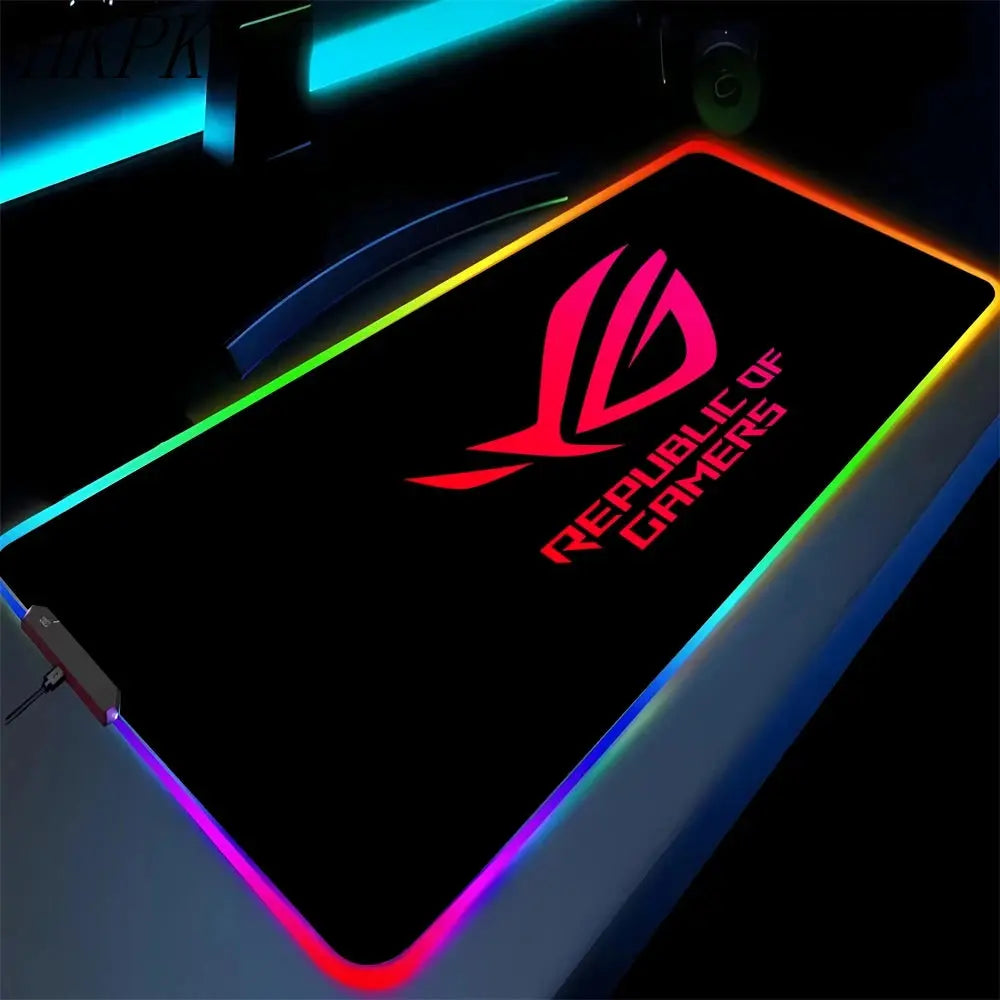 Black Mouse Pad Asus Rgb Gaming Mause Mat Anime Mats Gamer Rug Pc Xxl Cute Pads Large Game Keyboard Carpet Backlight Mousepad Deals 4 U  Gaming Accessories Deals 4 U