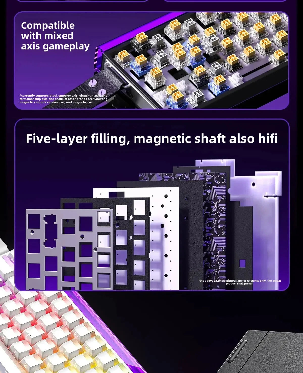 AULA HERO 68HE Magnetic Switch Gaming Keyboard RT0.01 E-sports Customize RGB Wired Mechanical Keyboard Ergonomics Accessories