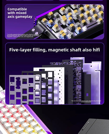 AULA HERO 68HE Magnetic Switch Gaming Keyboard RT0.01 E-sports Customize RGB Wired Mechanical Keyboard Ergonomics Accessories