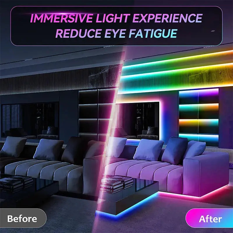 RGB LED Light Strip Lights USB 5V TV Backlight Atmosphere Lights APP Remote Control Flexible Lamp Tape Christmas Party Light Deals 4 U  RGB Hexagon Wall Lights Deals 4 U