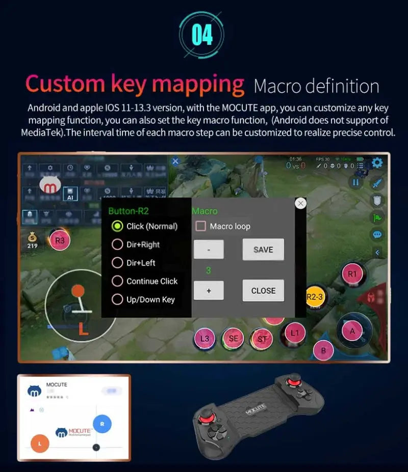 Gamepad For iPhone Android Cell Phone Control Bluetooth Controller Trigger Pubg Mobile Joystick Gaming Smartphone Mando Game Pad Deals 4 U  Mobile Gaming Deals 4 U