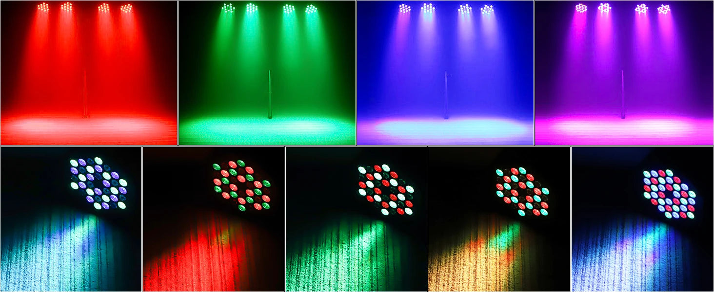 U'King 4PCS/8PCS 36LED Par Lights RGB LED DJ Stage Light with Remote Control DMX512 Sound Activated for Party Stage Effect Light Deals 4 U   Deals 4 U