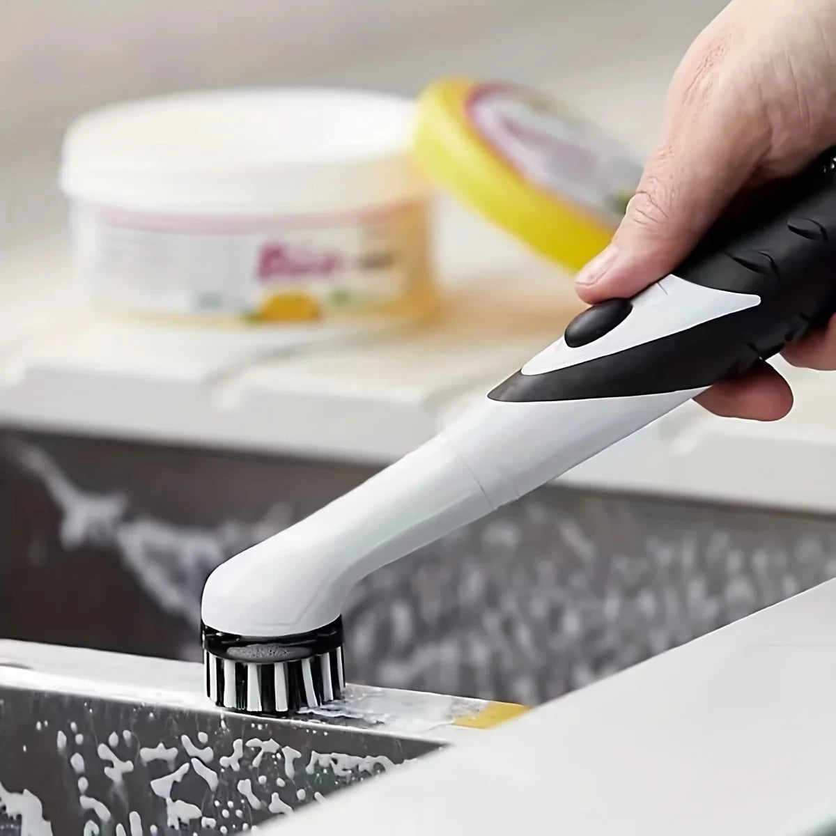 leaning brush Cleaning Tool With 4 Brushes Multifunctional Electric Cleaning Brush Cleaning Supplies Deals 4 U   Deals 4 U
