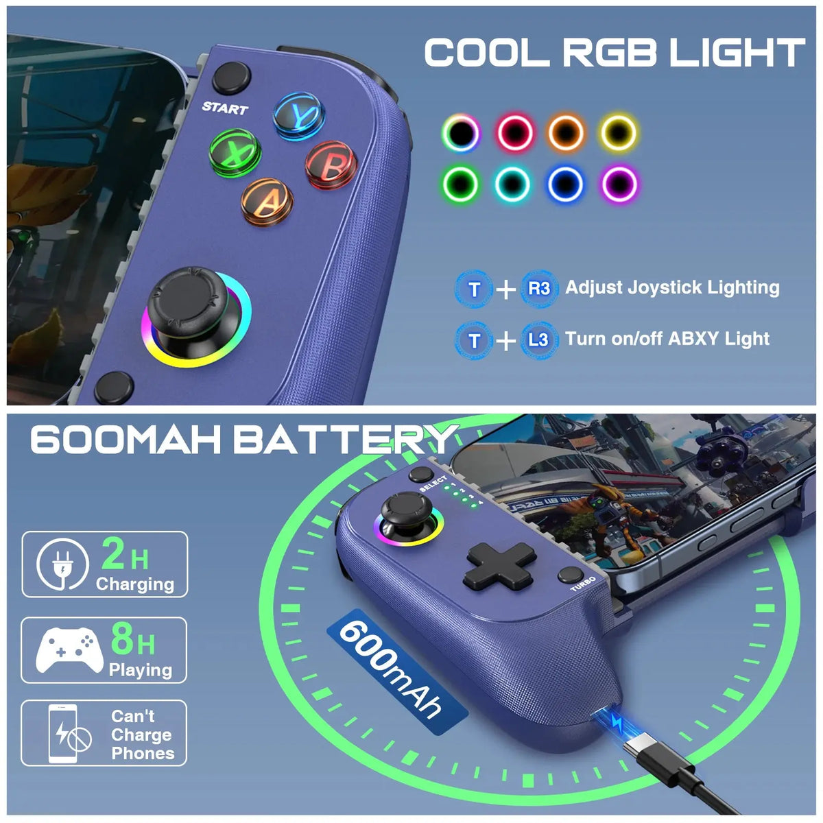BEBONCOOL MC102 Telescopic Mobile Phone Gamepad For Apple IOS Android COD Wireless Bluetooth Phone Game Controller Joystick Deals 4 U  Mobile Gaming Deals 4 U
