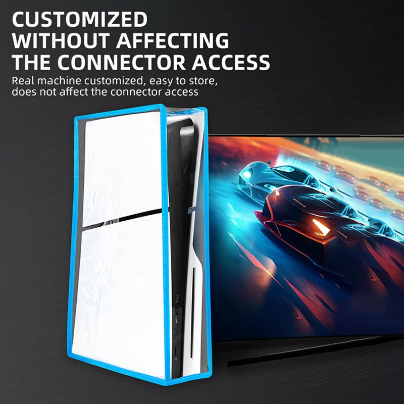 For PS5 Slim Console Dust Cover Dustproof Transparent Case Dustprevent Bag Game Accessories For Disc Version & Digital Edition