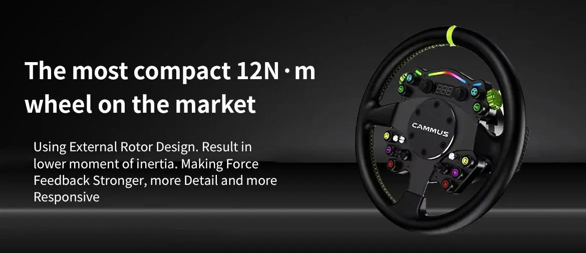 CAMMUS C12 with LC100 pedals kit C12 Direct Drive Steering Wheel Global First includes two T-shaped base flanges Deals 4 U  Gaming Accessories Deals 4 U