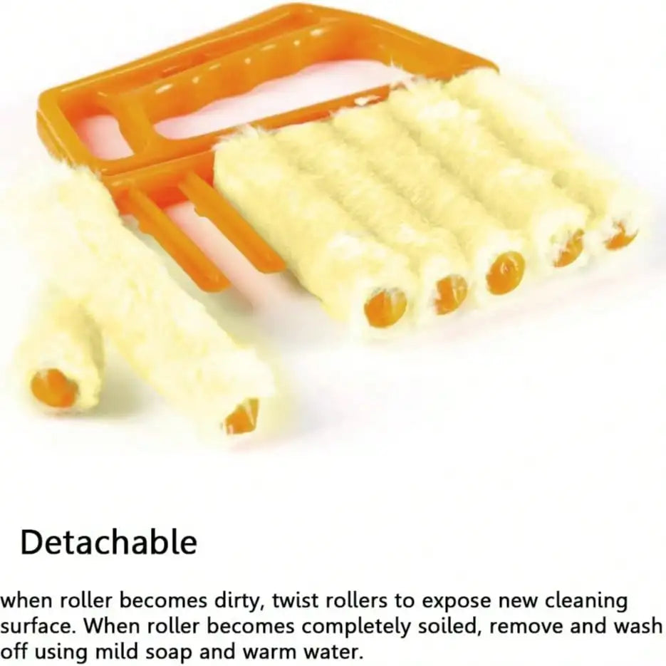 Venetian Blind Cleaning Brush, Detachable Washable 7 Blades Dust Remover, Handheld Mini Cleaning Tool. Efficiently clean window Deals 4 U   Deals 4 U