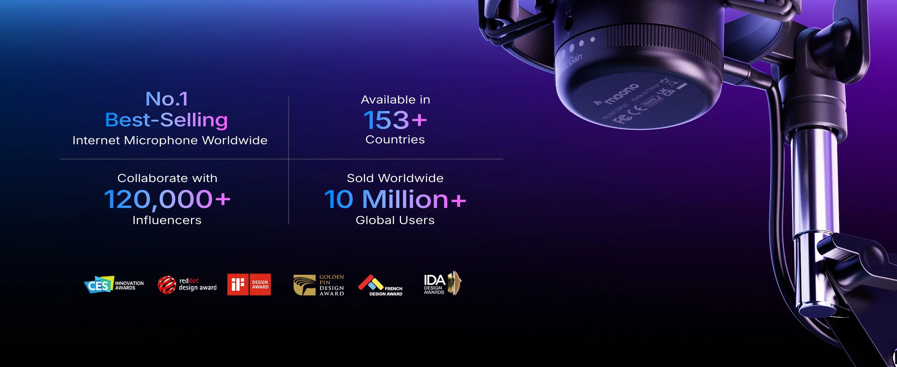 MAONO DGM20S Gaming Microphone USB Condenser Microphone with RGB Light Noise Cancellation Boom Arm for Live Streaming Podcast Deals 4 U   Deals 4 U
