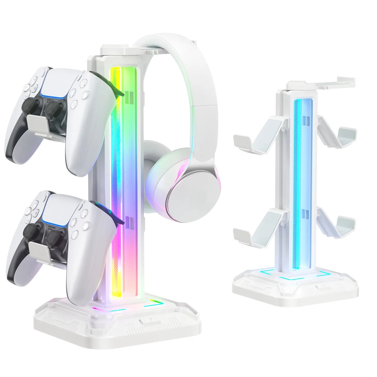 Controller Stand with 9 Light Modes Headset Holder for Desk Rotatable Headphone Stand Detachable Controller Hook Deals 4 U   Deals 4 U