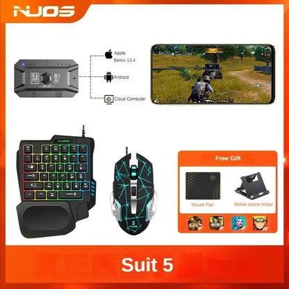 M1 Pro Gamepad Mobile Game Controller 4 in 1 Mouse Keyboard Converter BT V5.0 Programmable Adapter Support iOS Android System Deals 4 U  Gaming Accessories Deals 4 U