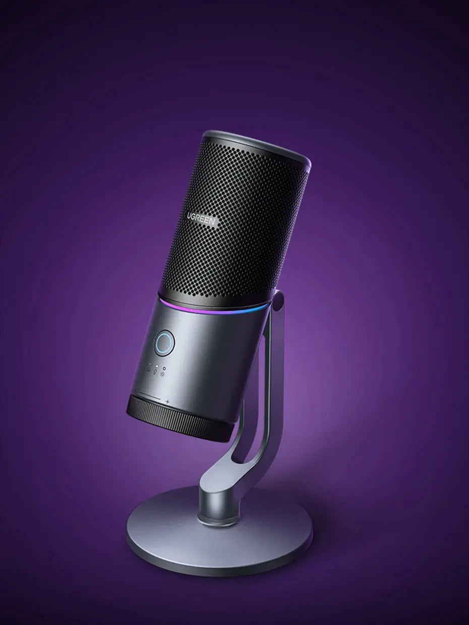 Mic USB Microphone with RGB Modes Professional Condenser Mic for PC Mac Gaming Karaoke Recording Streaming Podcasting Deals 4 U  Streaming Equipment Deals 4 U