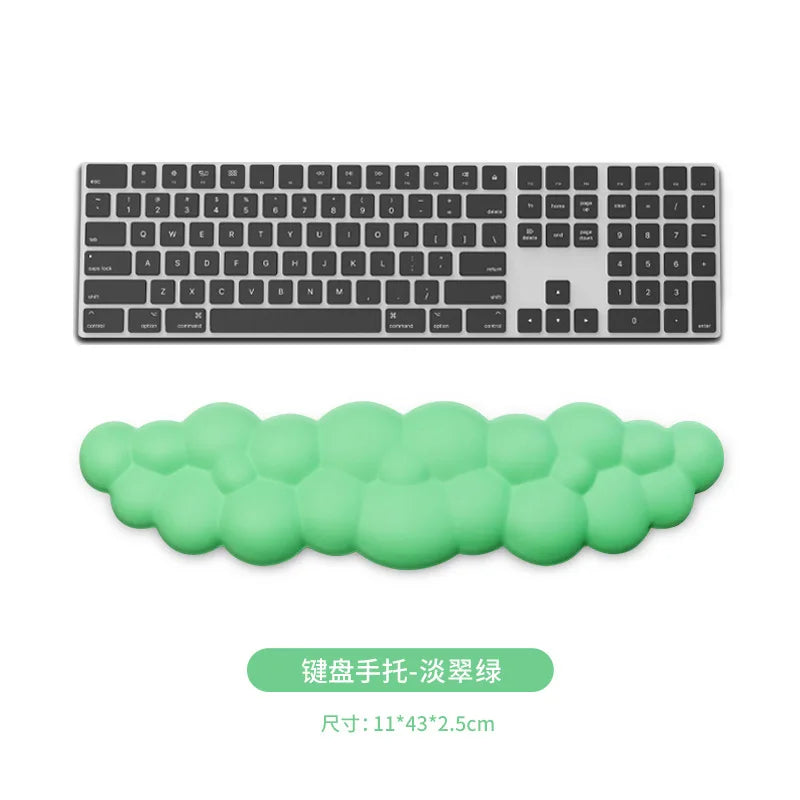 Cloud Memory Foam Wrist Rest Keyboard Mouse Pad Ergonomic Desk Mat for Office Gaming 10 Colors 3 Piece Set