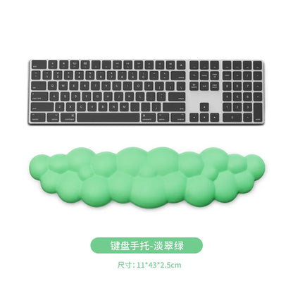 Cloud Memory Foam Wrist Rest Keyboard Mouse Pad Ergonomic Desk Mat for Office Gaming 10 Colors 3 Piece Set