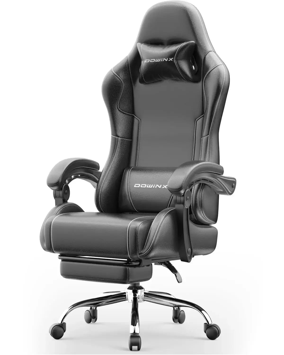 Ergonomic Gaming Chair with Footrest, Massage Lumbar Support, Adjustable Height & Headrest Pillow, Customized Deals 4 U  Gaming Accessories Deals 4 U