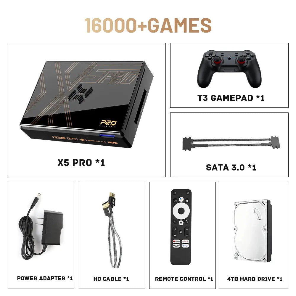 Kinhank Super Console X5 PRO Retro Video Game Consoles Plug and Play 320G/4T with 10000+ Games for PS2/WII/SS/DC/N64/MAME Deals 4 U  Gaming Accessories Deals 4 U
