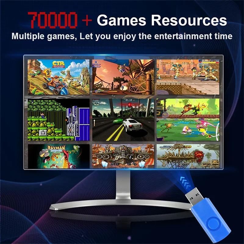 Plug-and-Play NEW Retro Gaming Device 70000+ Games for Wii PS2 DC PSP GAMECUBE 2T Loaded X8 Console Windows 11 Children's Gift Deals 4 U   Deals 4 U
