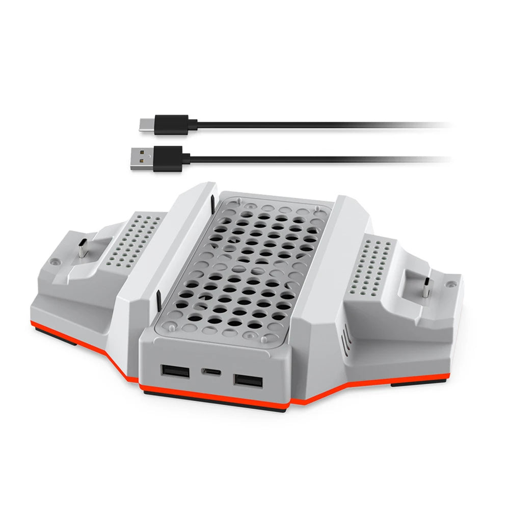 RGB Cooling Stand Charging Station Dock with USB 2.0 Port Cooling Fan & Charging Stand for Xbox Series X Console & Controller