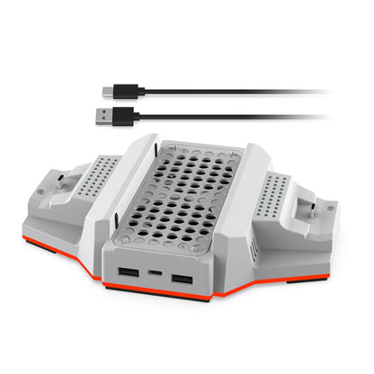 RGB Cooling Stand Charging Station Dock with USB 2.0 Port Cooling Fan & Charging Stand for Xbox Series X Console & Controller