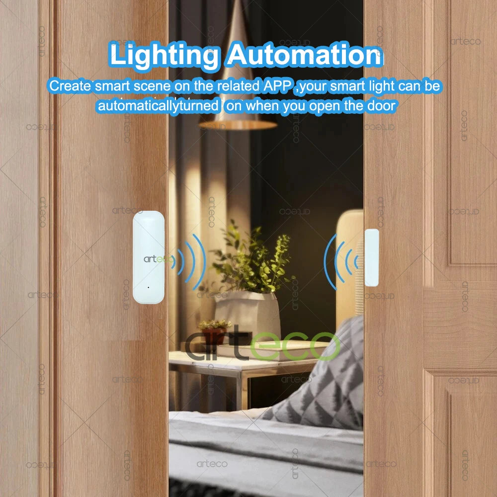 Zigbee Door Window Sensor Smart Home Security Alarm Wireless Magnetic Anti-theft Contact Detector App Remote Monitor Support Z2M Deals 4 U   Deals 4 U