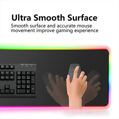RGB Extended Hexagon Gaming Mouse Pad Rug Desk Mat Computer Accessories Anti-skid Offices Geometric Mousepad Luminous Game Mats