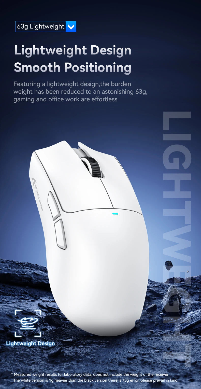ATTACK SHARK X11 Lightweight Wireless Gaming Mouse with RGB Backlight Charging, Up to 22K DPI, PAW3311 Optical Sensor, HUYU Swit Deals 4 U   Deals 4 U