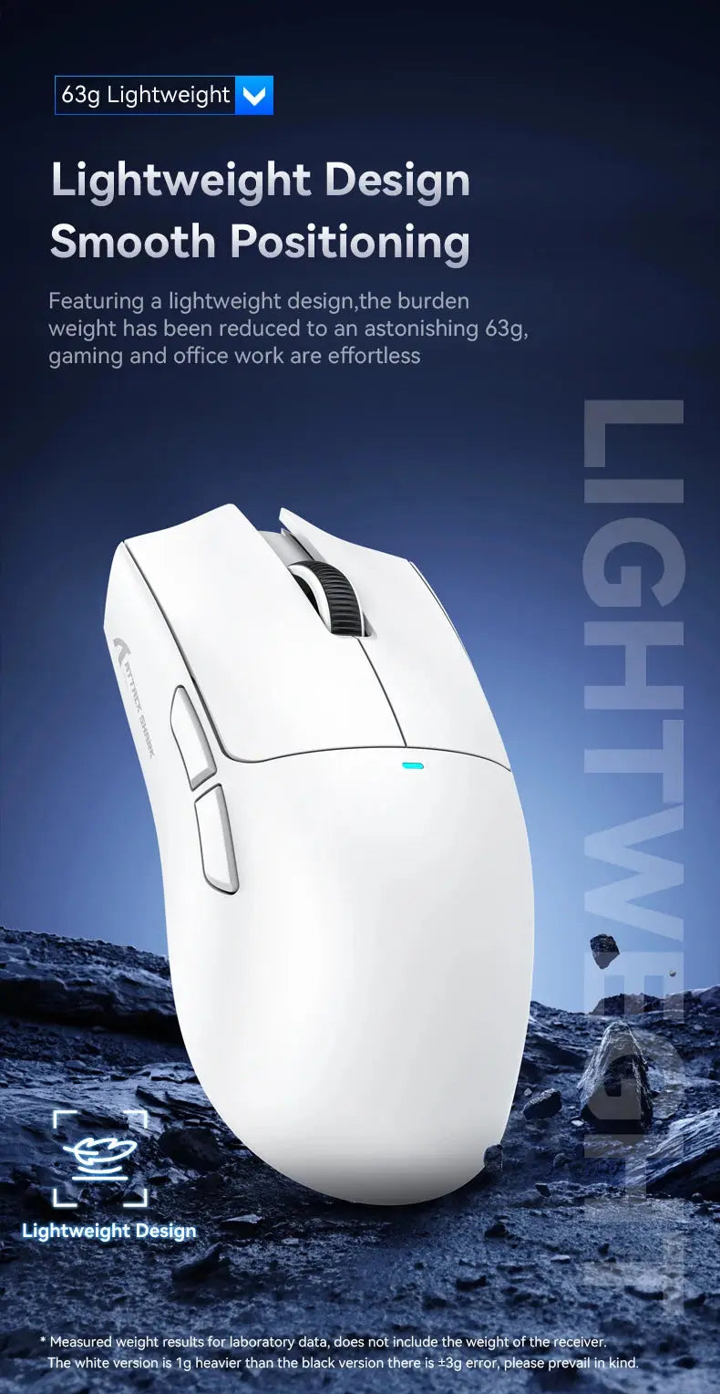 ATTACK SHARK X11 Lightweight Wireless Gaming Mouse with RGB Backlight Charging, Up to 22K DPI, PAW3311 Optical Sensor, HUYU Swit Deals 4 U  Gaming Accessories Deals 4 U
