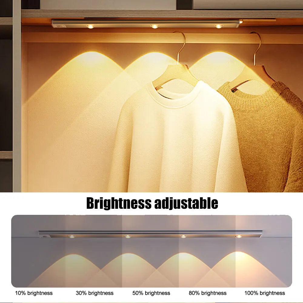 Motion Sensor Light LED Sensor Lamp Wireless Ultra Thin USB LED For Kitchen Cabinet Bedroom Wardrobe Indoor Lighting Night Light Deals 4 U   Deals 4 U