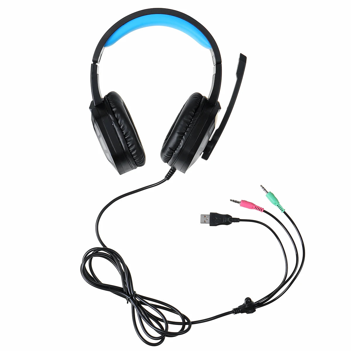 7.1 Stereo Wired LED Gaming Headset For PS4 Gamer Headphone with Mic Noise Cancel PC Computer Over Ear PC Laptop Tablet Earphone