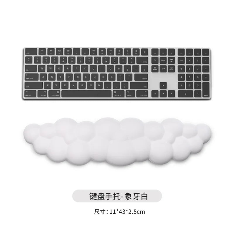 Cloud Memory Foam Wrist Rest Keyboard Mouse Pad Ergonomic Desk Mat for Office Gaming 10 Colors 3 Piece Set