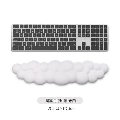 Cloud Memory Foam Wrist Rest Keyboard Mouse Pad Ergonomic Desk Mat for Office Gaming 10 Colors 3 Piece Set