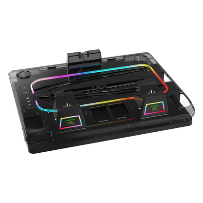 GAMINJA P53 RGB Multi-Function Cooling Base For PS5slim PS5 Controller Charger And For PS Portal Remote Player Magnetic Charger