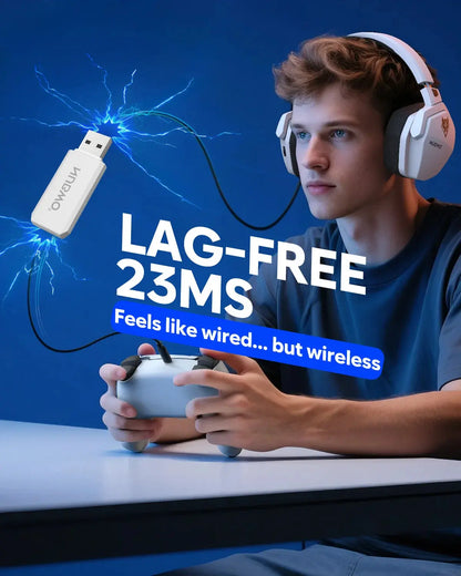 NUBWO G06 Pro Wireless Gaming Headset with Charging Station for Headset and PS5 Controller 17ms Low Latency Dynamic 50mm Drivers Deals 4 U  Gaming Accessories Deals 4 U