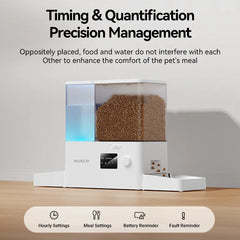 ROJECO 8.5L Automatic Pet Feeder Water Fountain WIFI APP Remote Control Smart Dog 5L Food Dispenser 3.5L Gravity Water Drinker ﻿ Deals 4 U  Automatic Pet Feeder Deals 4 U
