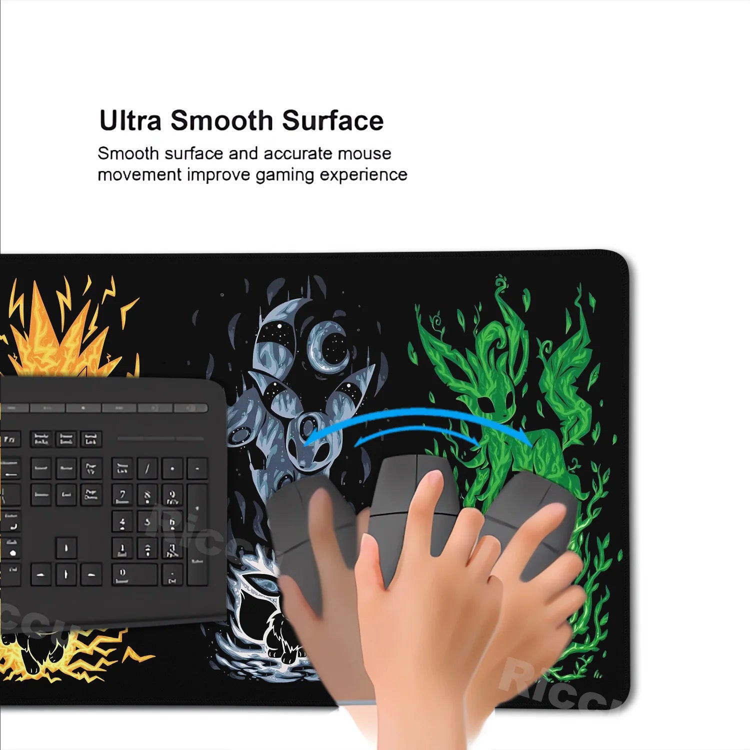 Japan Anime Gamer Mouse Pad E-eevee Cabinet Kawaii Tablepad XXL P-pokemon Keyboard Rug Laptop PC Gaming Rubber Extended DeskMats Deals 4 U   Deals 4 U