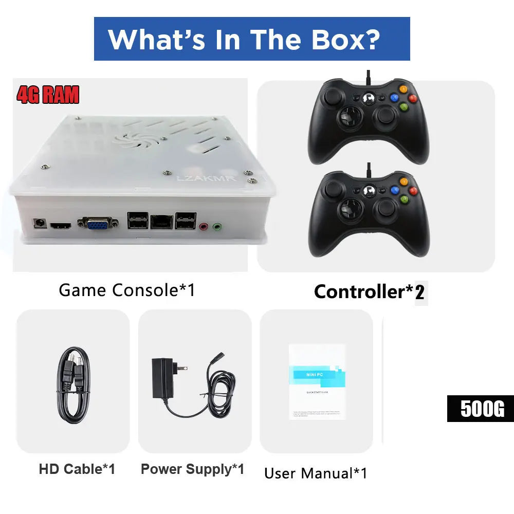 X8 Retro Game Console 4K HD 4G/8G RAM 60 Emulator 500GB Storage 70000+Classic Games For Wii PS2 DC PSP NGC XBOX Holiday Gift Deals 4 U   Deals 4 U