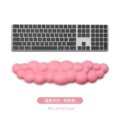 Cloud Memory Foam Wrist Rest Keyboard Mouse Pad Ergonomic Desk Mat for Office Gaming 10 Colors 3 Piece Set