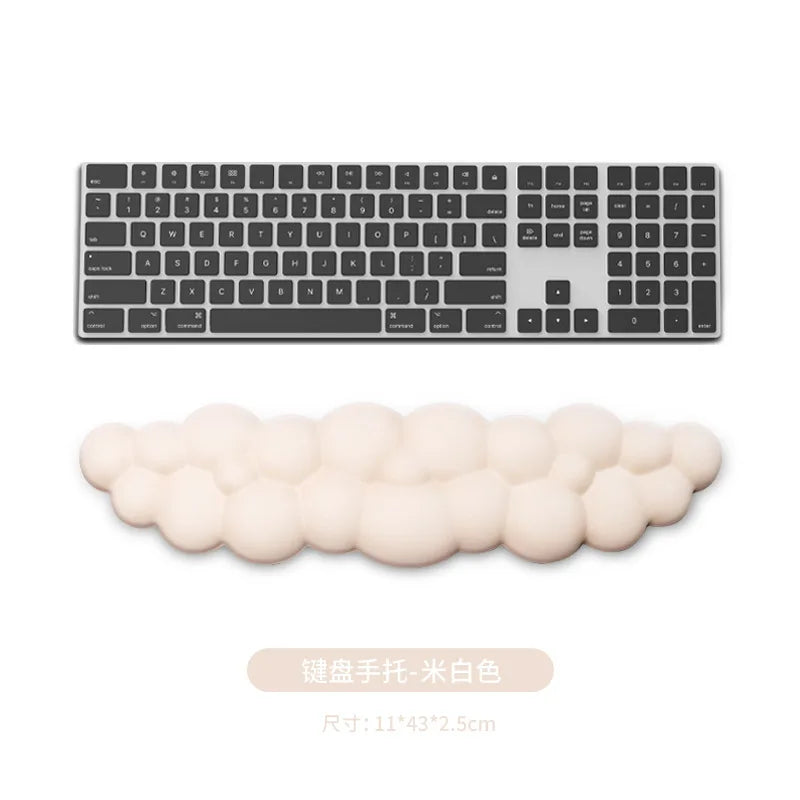 Cloud Memory Foam Wrist Rest Keyboard Mouse Pad Ergonomic Desk Mat for Office Gaming 10 Colors 3 Piece Set