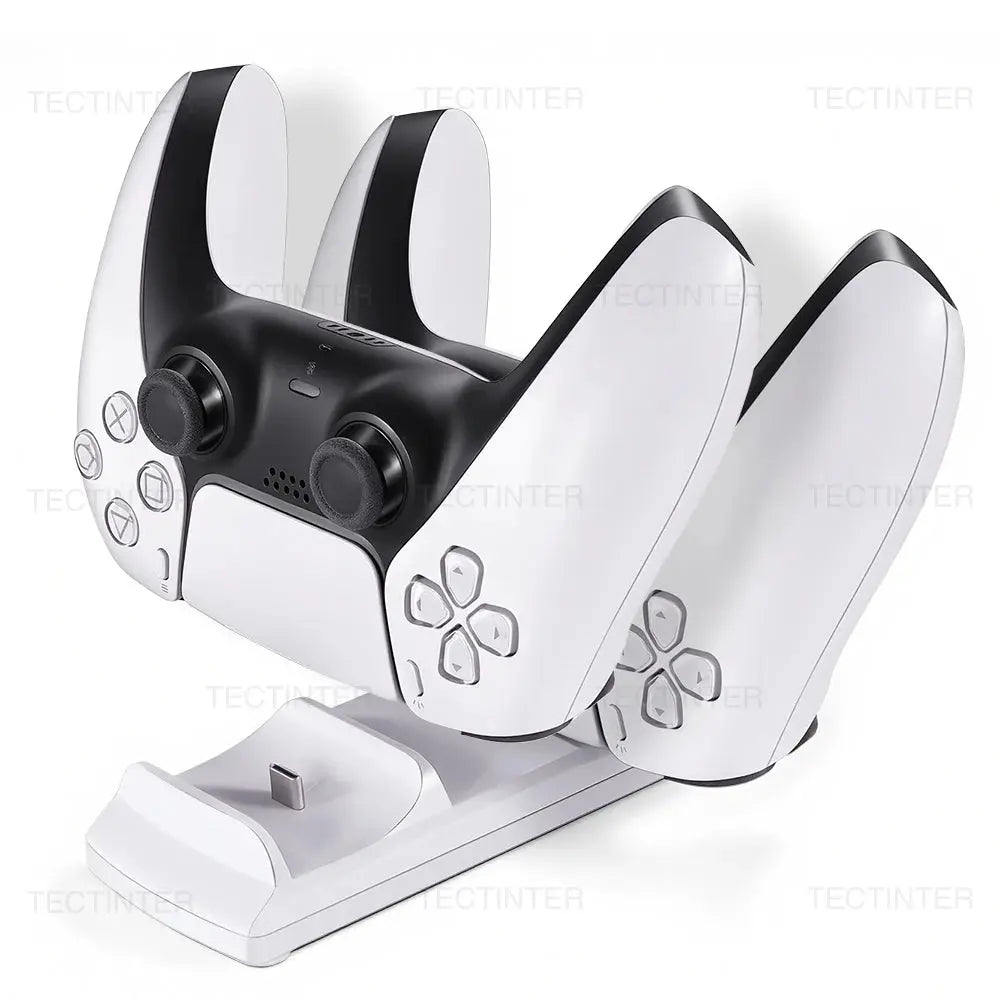 Dual Fast Charger for PS5 Wireless Controller Charging Dock Station Base Stand for Playstation 5 Gamepad Gaming Accessories Deals 4 U  Console Accessories Deals 4 U