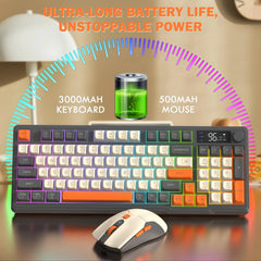Freewolf T96 Gaming Wireless Keyboard and Mouse Supports dual-mode Bluetooth connectivity Compatible with PC and Mac devices Deals 4 U   Deals 4 U