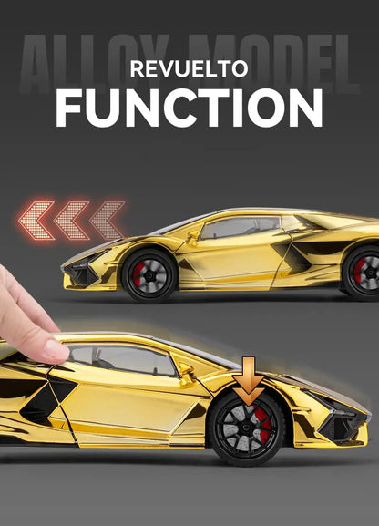 1:24 Lamborghini Revuelto With Spray Alloy Car Diecasts & Toy Vehicles Metal Toy Car Model Sound and light Collection Kids Toy Deals 4 U  Gaming Accessories Deals 4 U