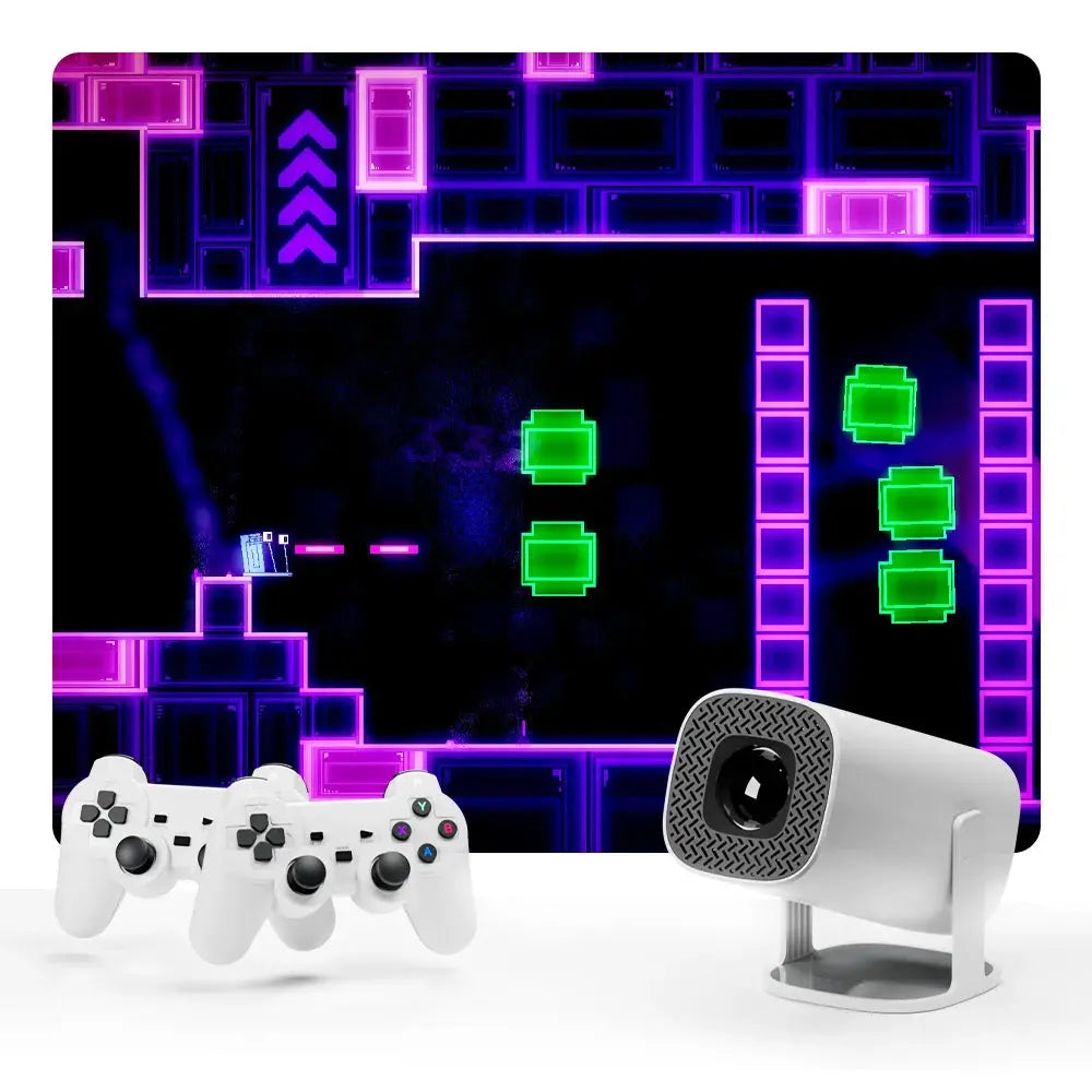 Android 11 Gaming Projector P30MAX 64GB TF Card Wireless Gaming Controller Dual WIFI 1280*720P Home Theater Portable Projector Deals 4 U  Gaming Accessories Deals 4 U