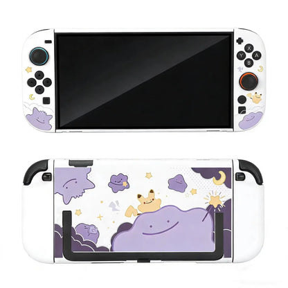 Cartoon Switch 2 Protective Case for Nintendo Switch 2 Glitter Purple Customize Joy-Con Console Case Can be inserted Dock Cover